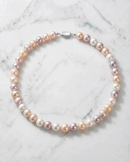 Multicolor Pearl Choker Necklace