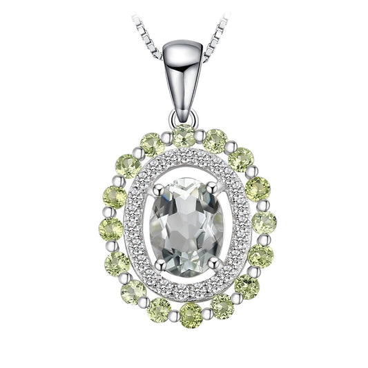 Natural Peridot Amethyst Necklace