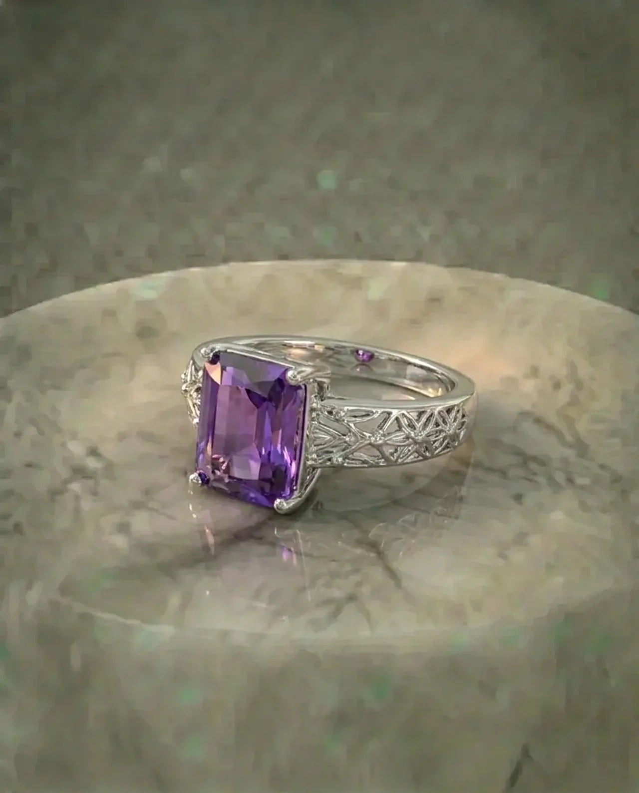 Natural Amethyst ring