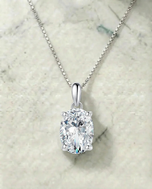 Simulated Diamond Stone Necklace