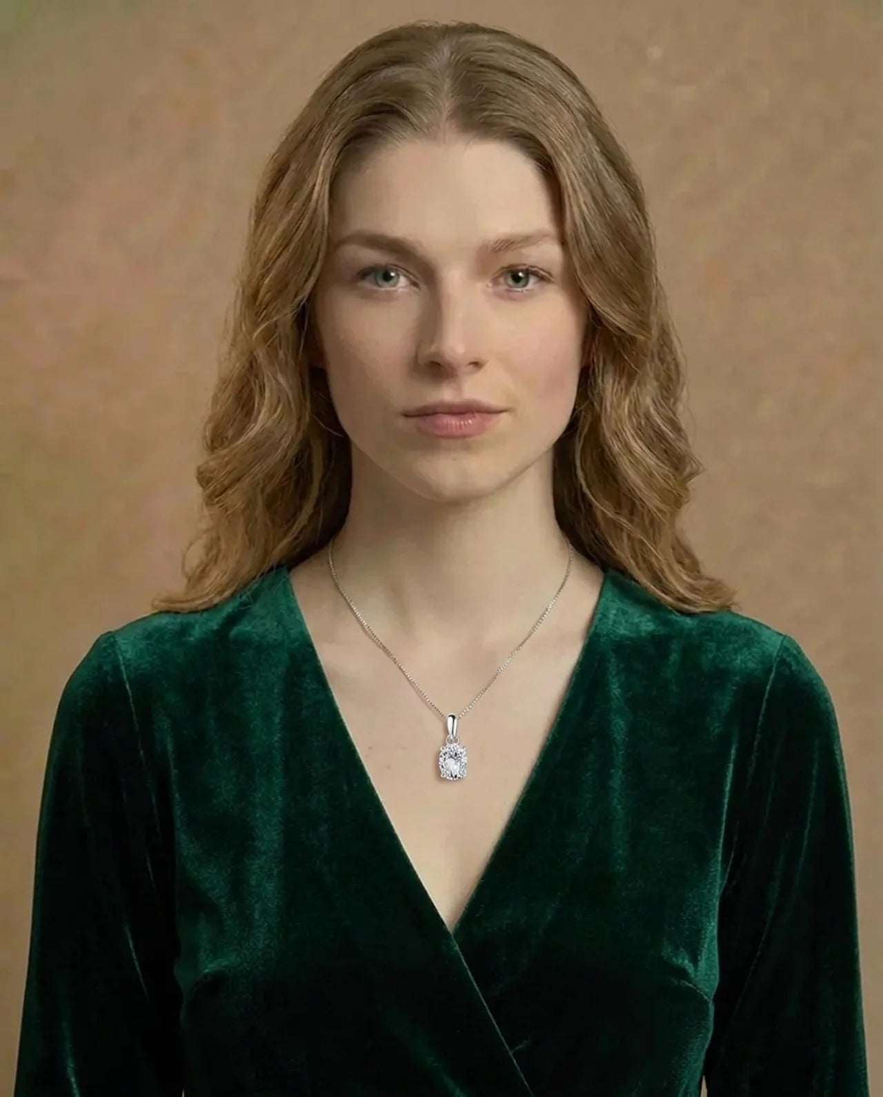 Simulated Diamond Stone Necklace