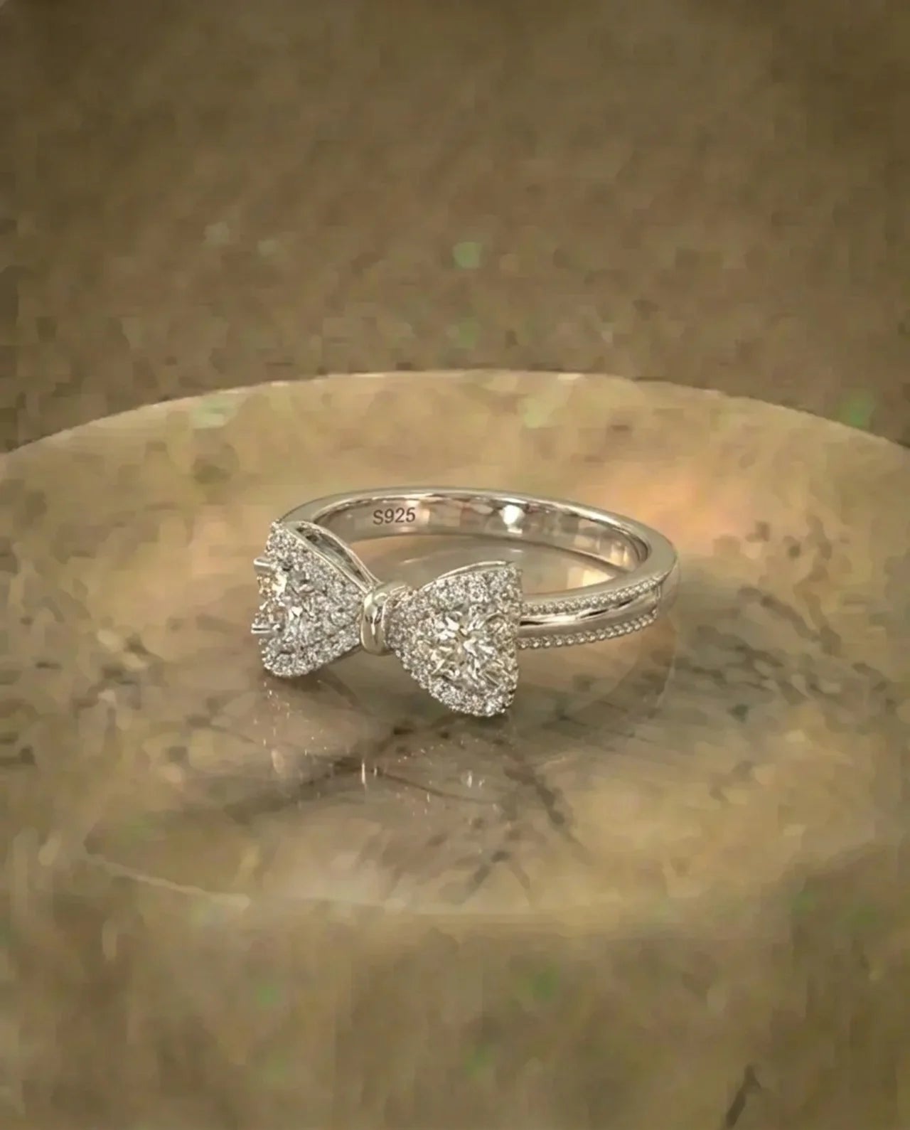 Simulated Diamond Infinity Ring
