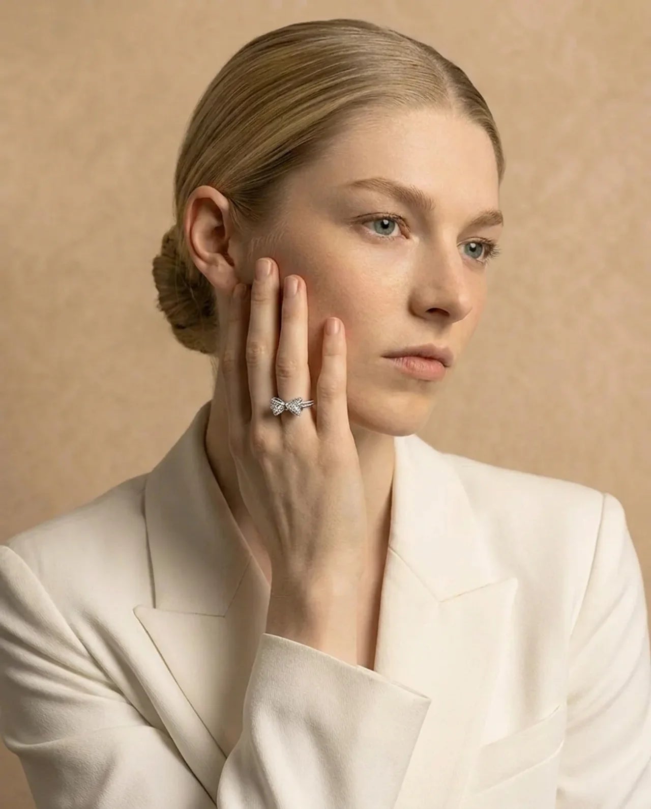 Simulated Diamond Infinity Ring