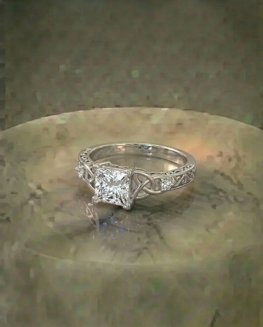 Simulated Diamond Elegant Ring