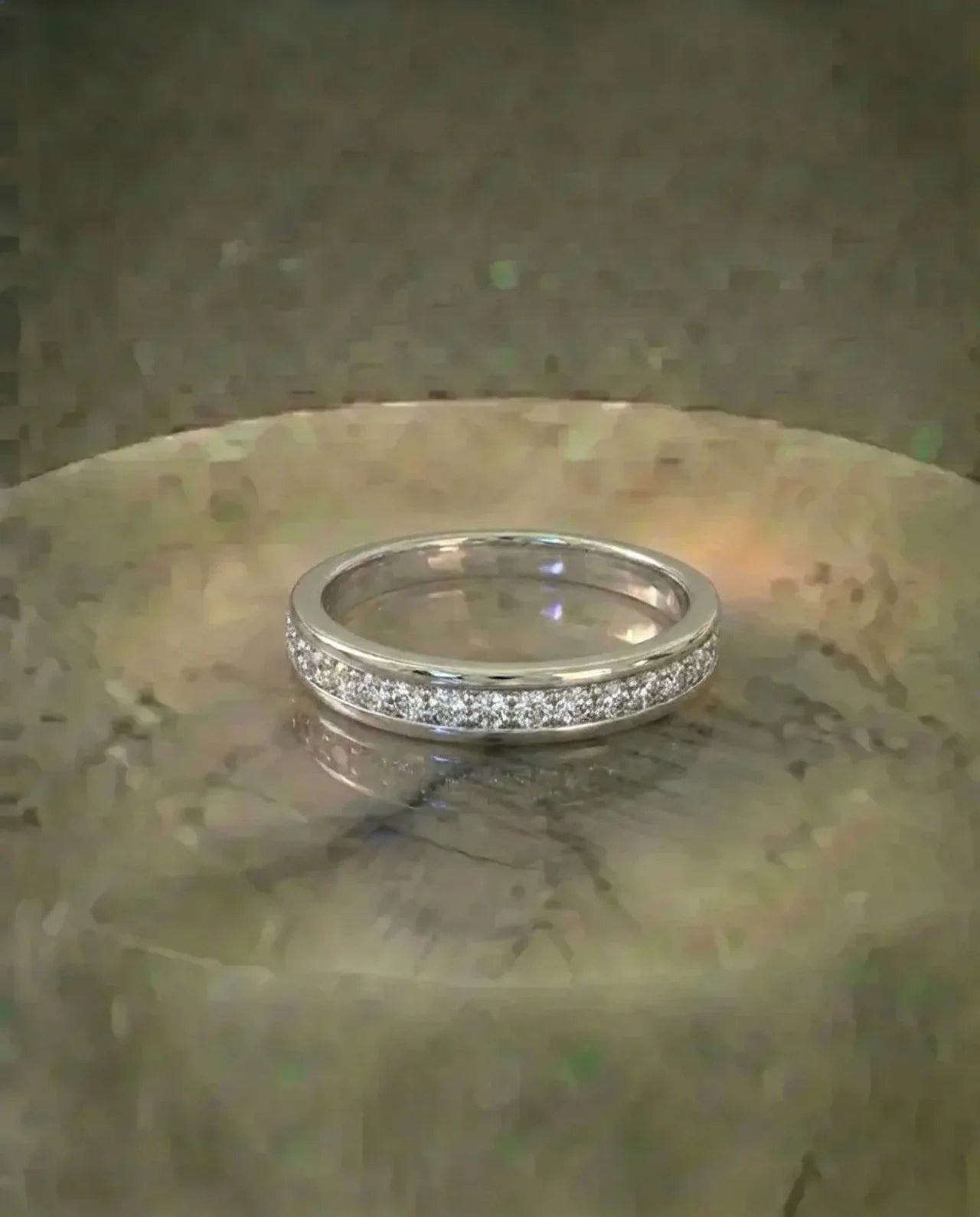 Simulated Diamond Band Ring