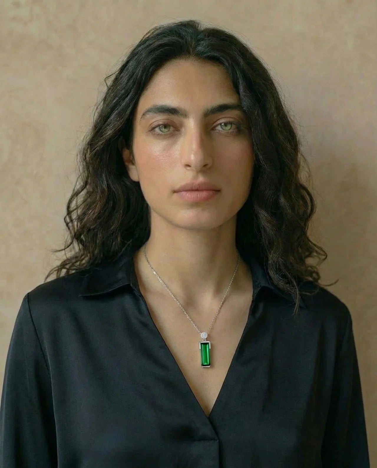 Made Emerald Pendant Necklace