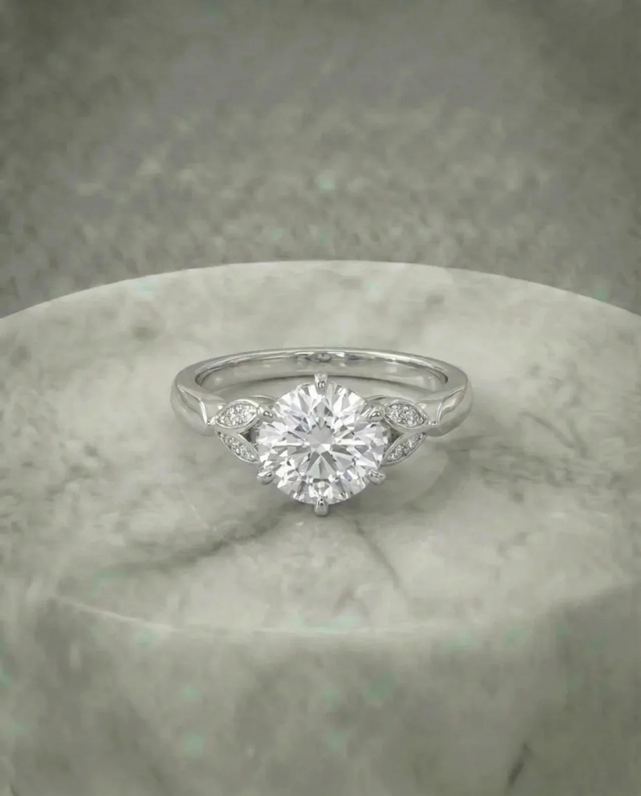 Simulated Diamond Engagement Ring