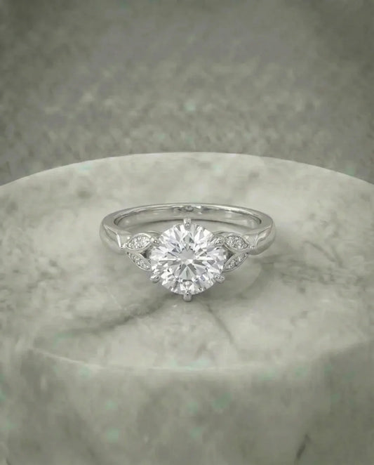 Simulated Diamond Engagement Ring