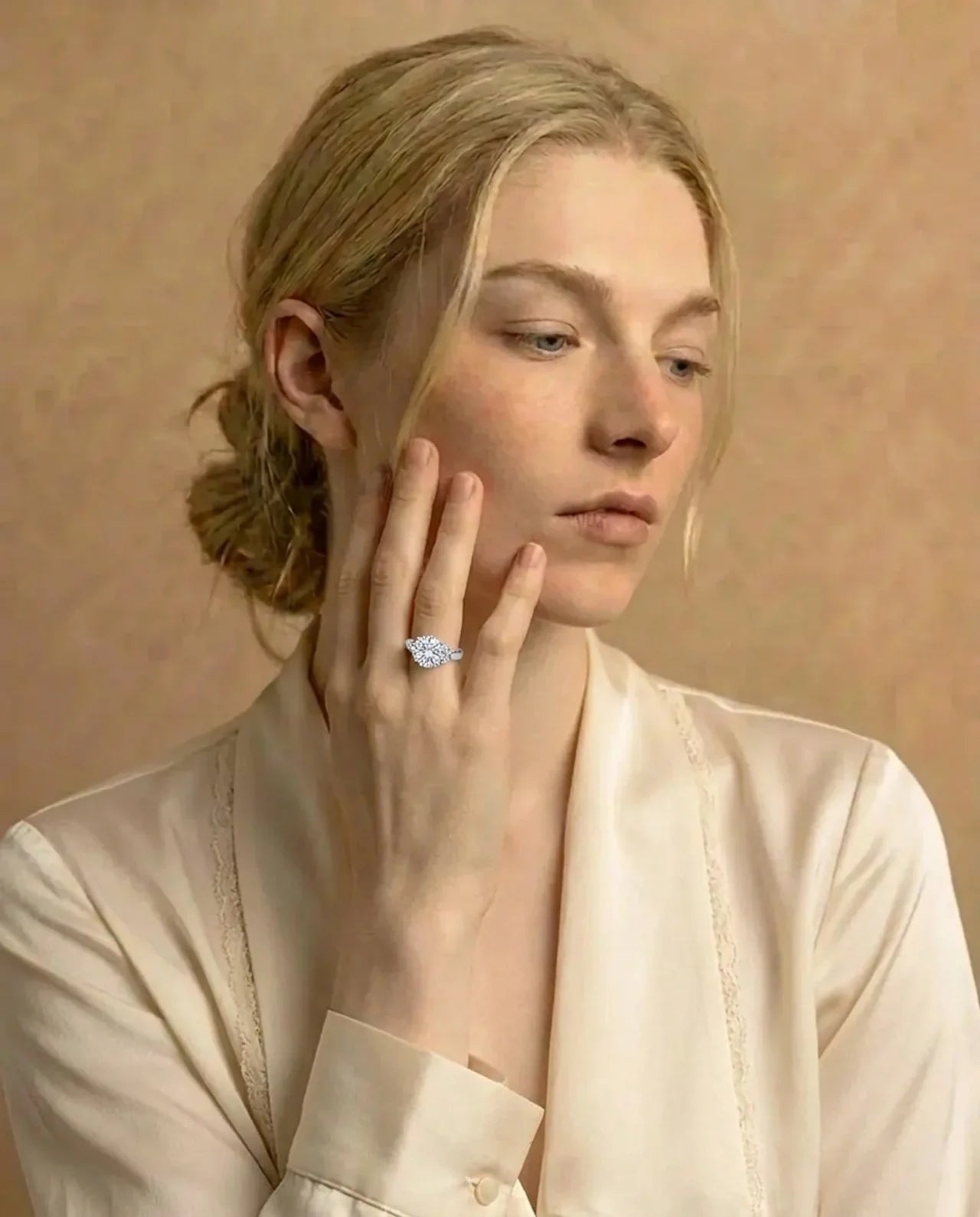 Simulated Diamond Engagement Ring