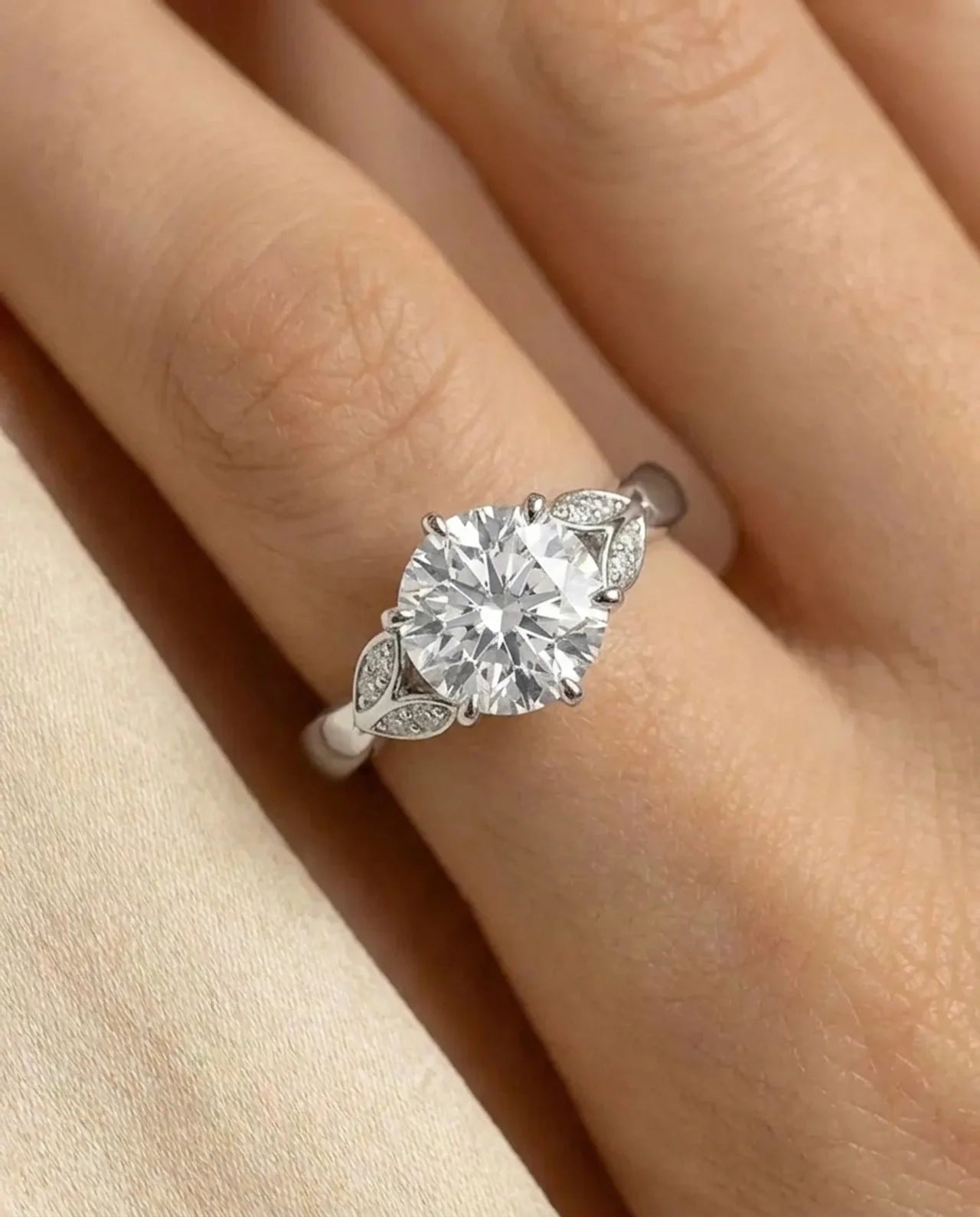 Simulated Diamond Engagement Ring