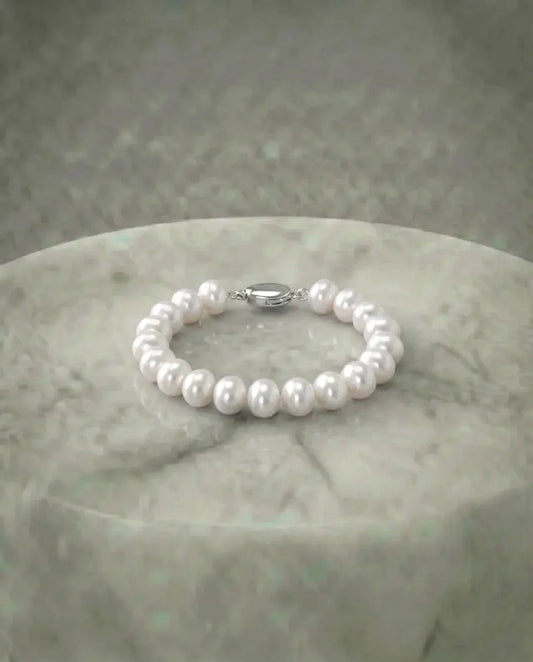 Real White Pearl Bracelet