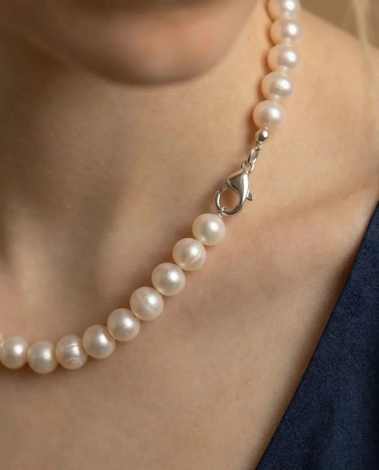 Real White Pearl Strand -kaulakoru