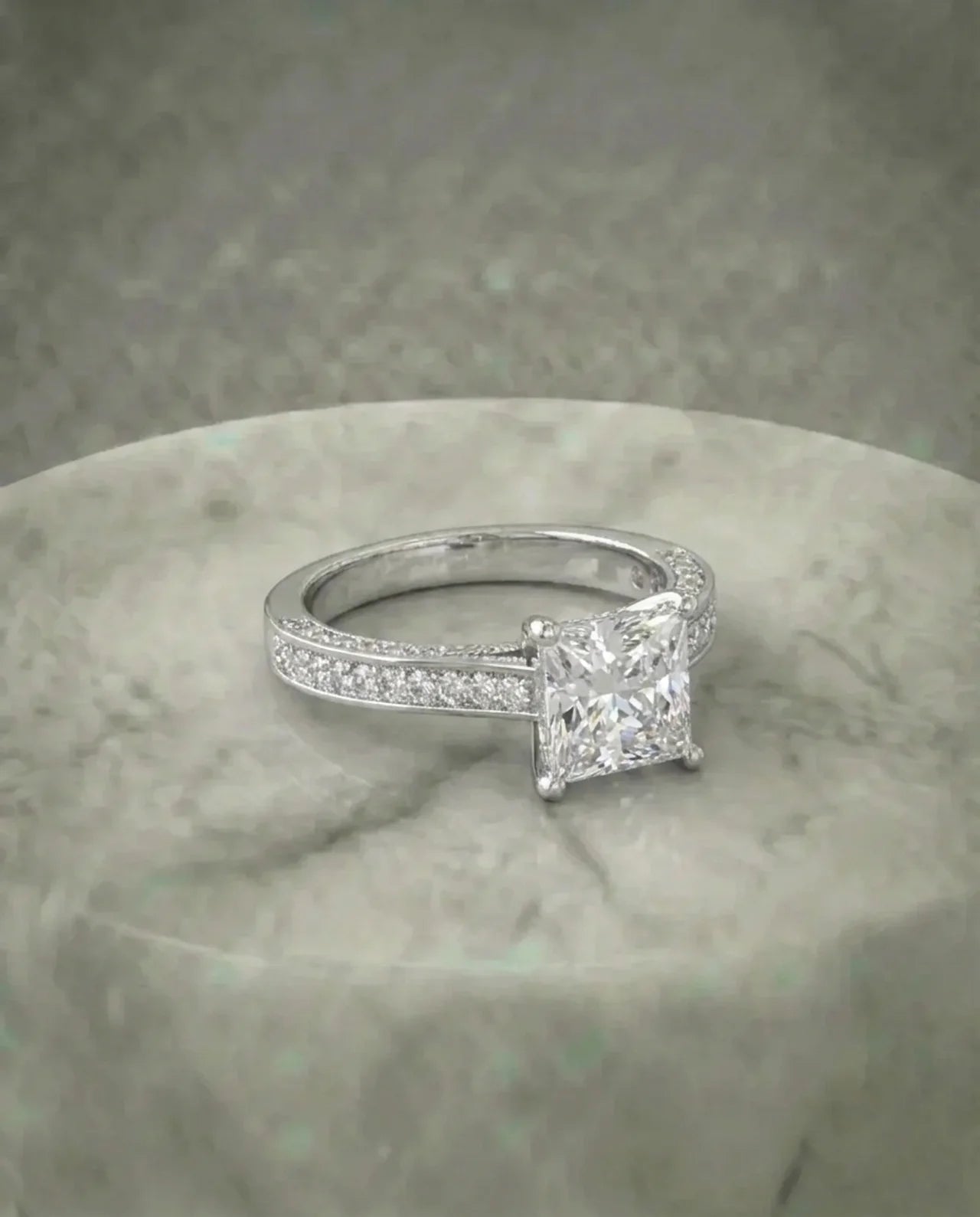 Princess Cut Simulated Diamond Ring