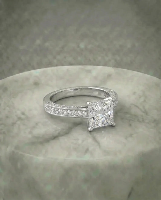 Princess Cut Simulated Diamond Ring