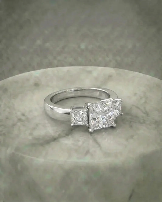 Simulated Diamond Trilogy Ring
