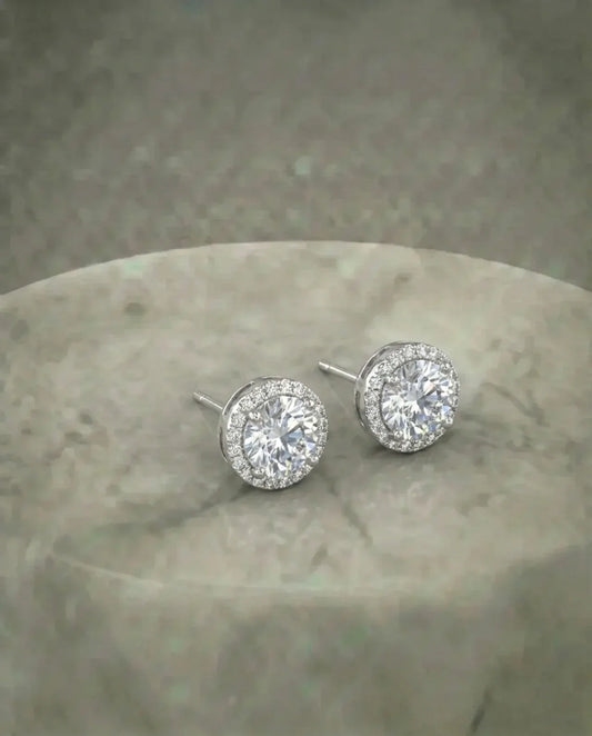 Simulated Diamond Stud Earrings