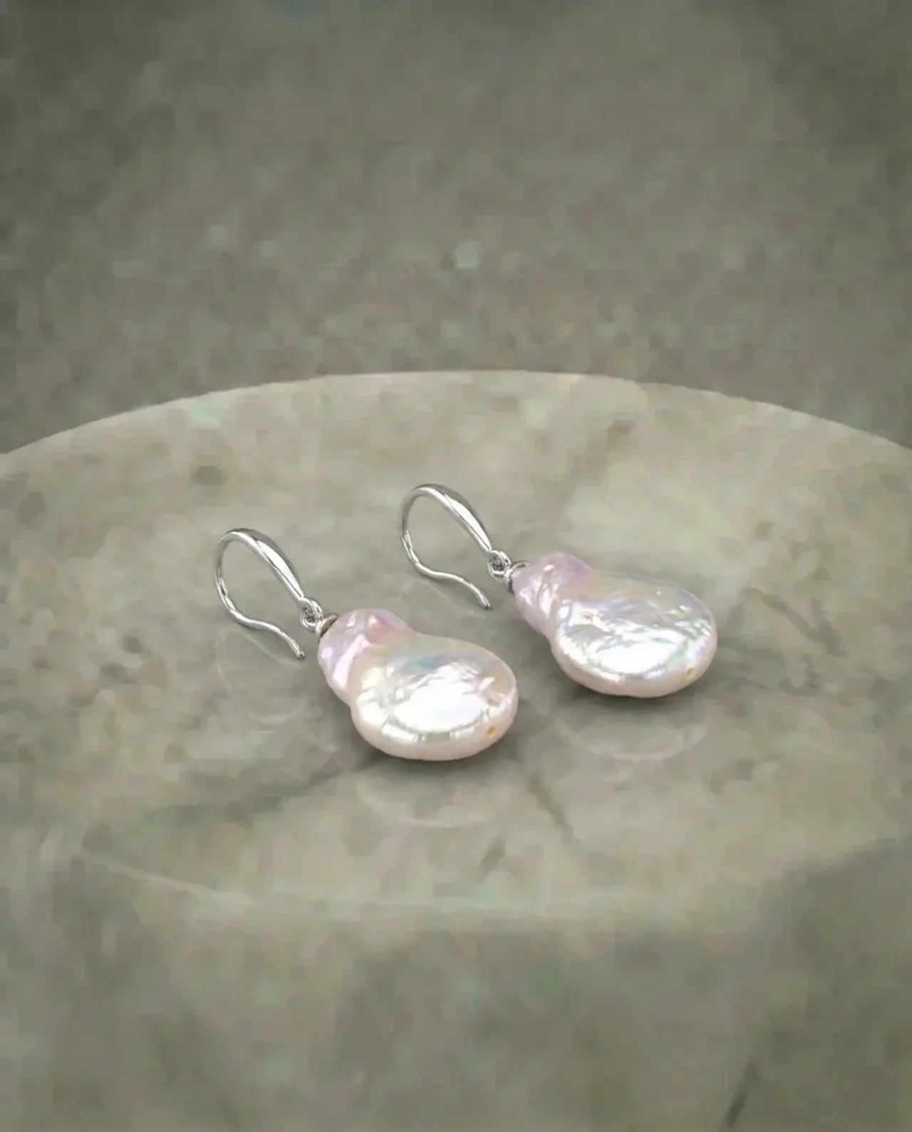 Nature Shaped Ivory pearl Earrings