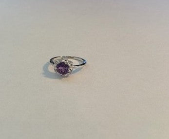 Natural Amethyst Ring in 925 Sterling Silver