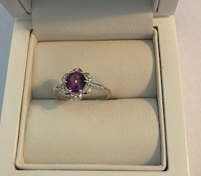 Natural Amethyst Ring in 925 Sterling Silver