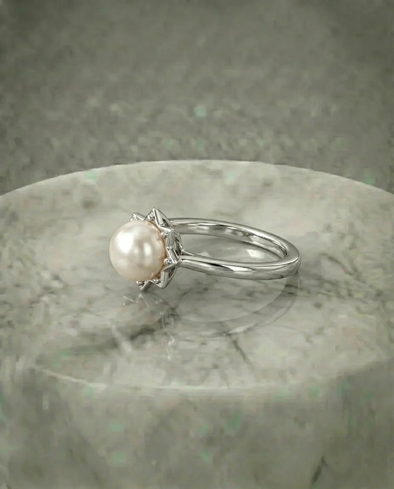 Simulated Diamond 9 Stone Ring