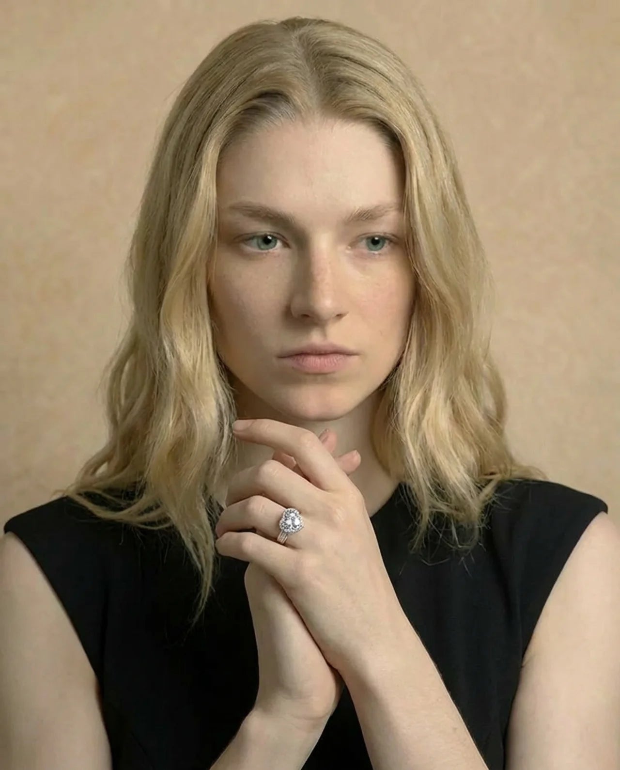 Simulated Diamond Heart Ring