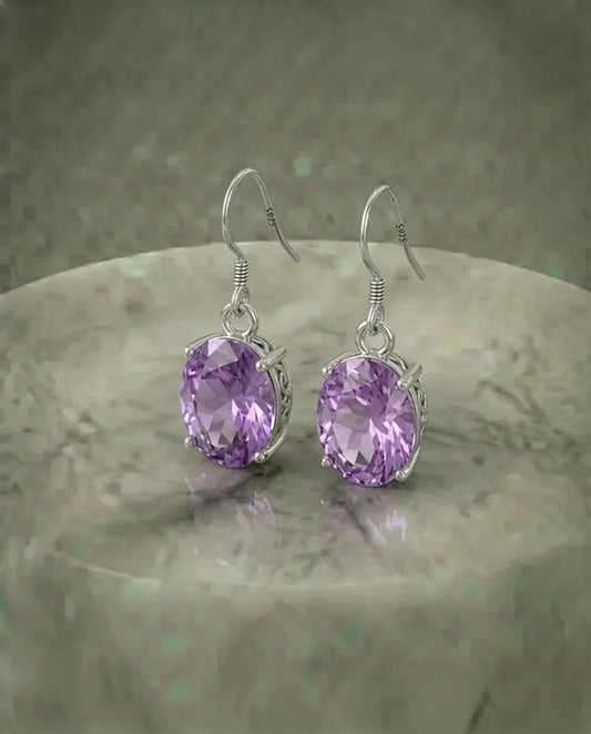 Valmistetut Pink Topaz -korvakorut