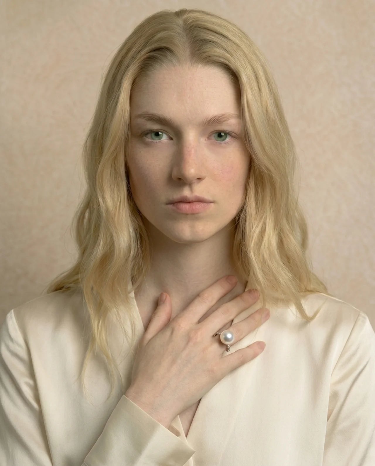 Echt eleganter Pearle Ring Weiß