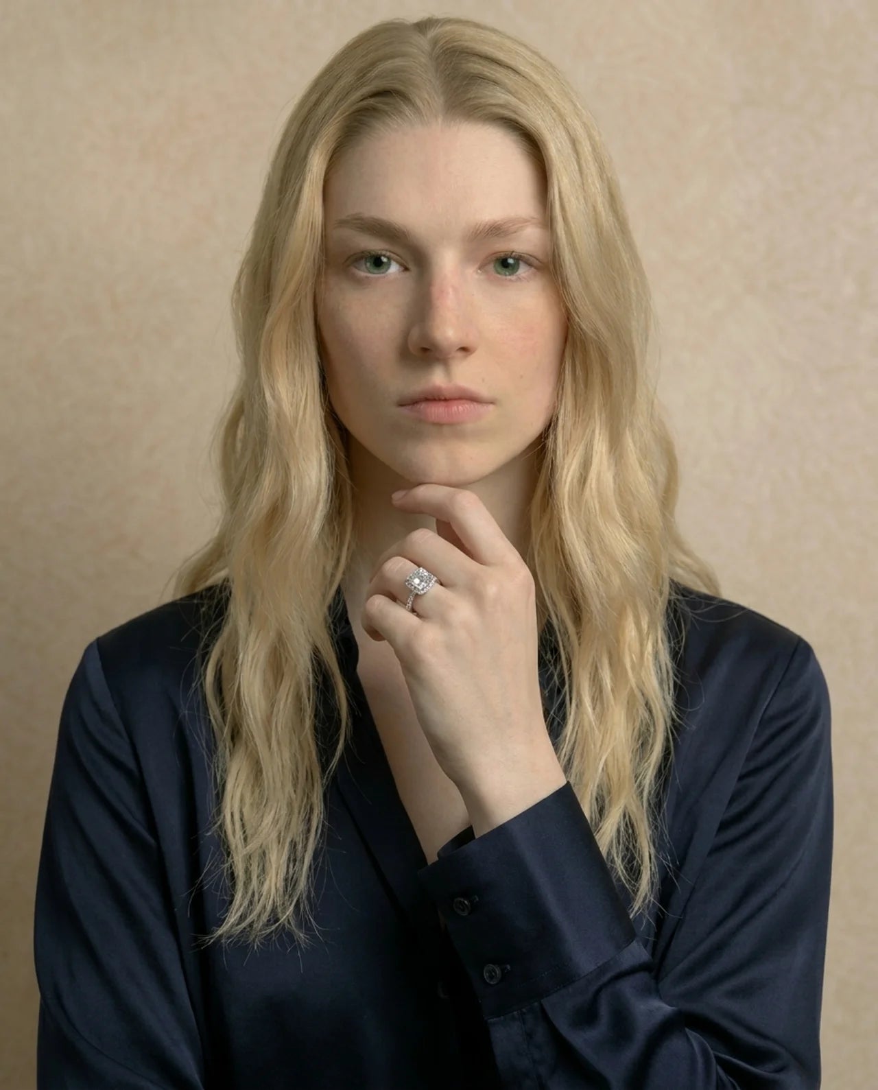 Simulated Diamond Cushion Ring