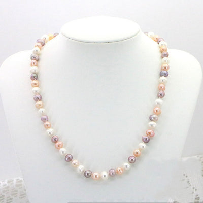 Multicolor Long Pearl Necklace