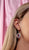 Stora gjorda rosa Topaz örhängen