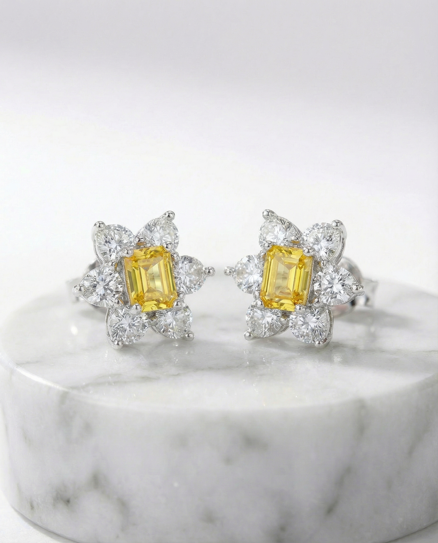 Large Real Citrine Earrings