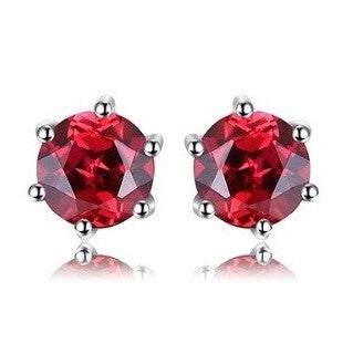 Real Garnet stud earrings