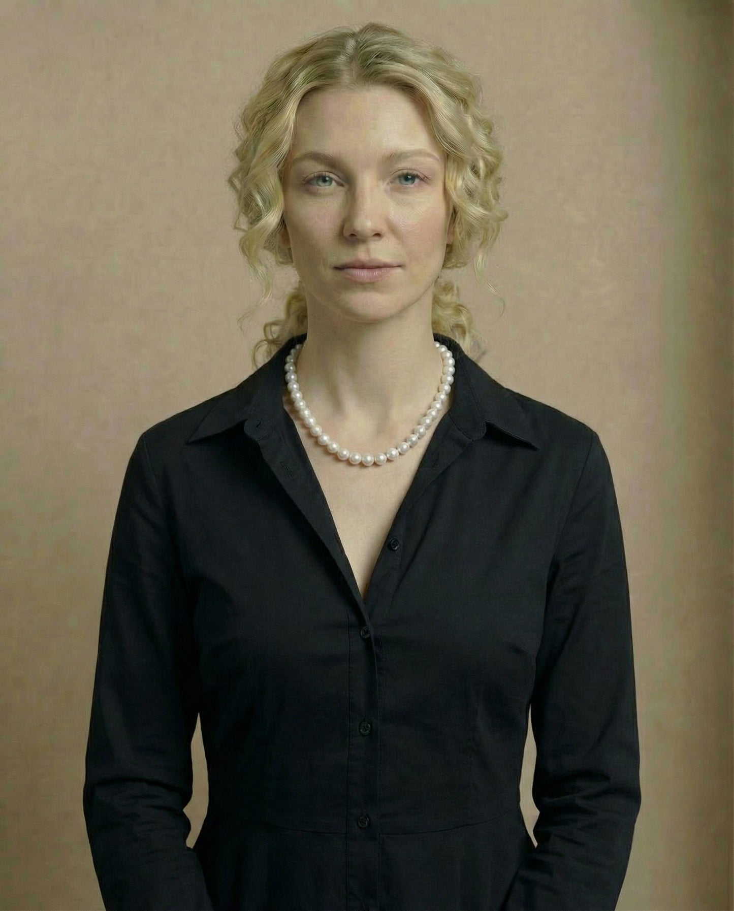 White large Pearl Choker Necklace