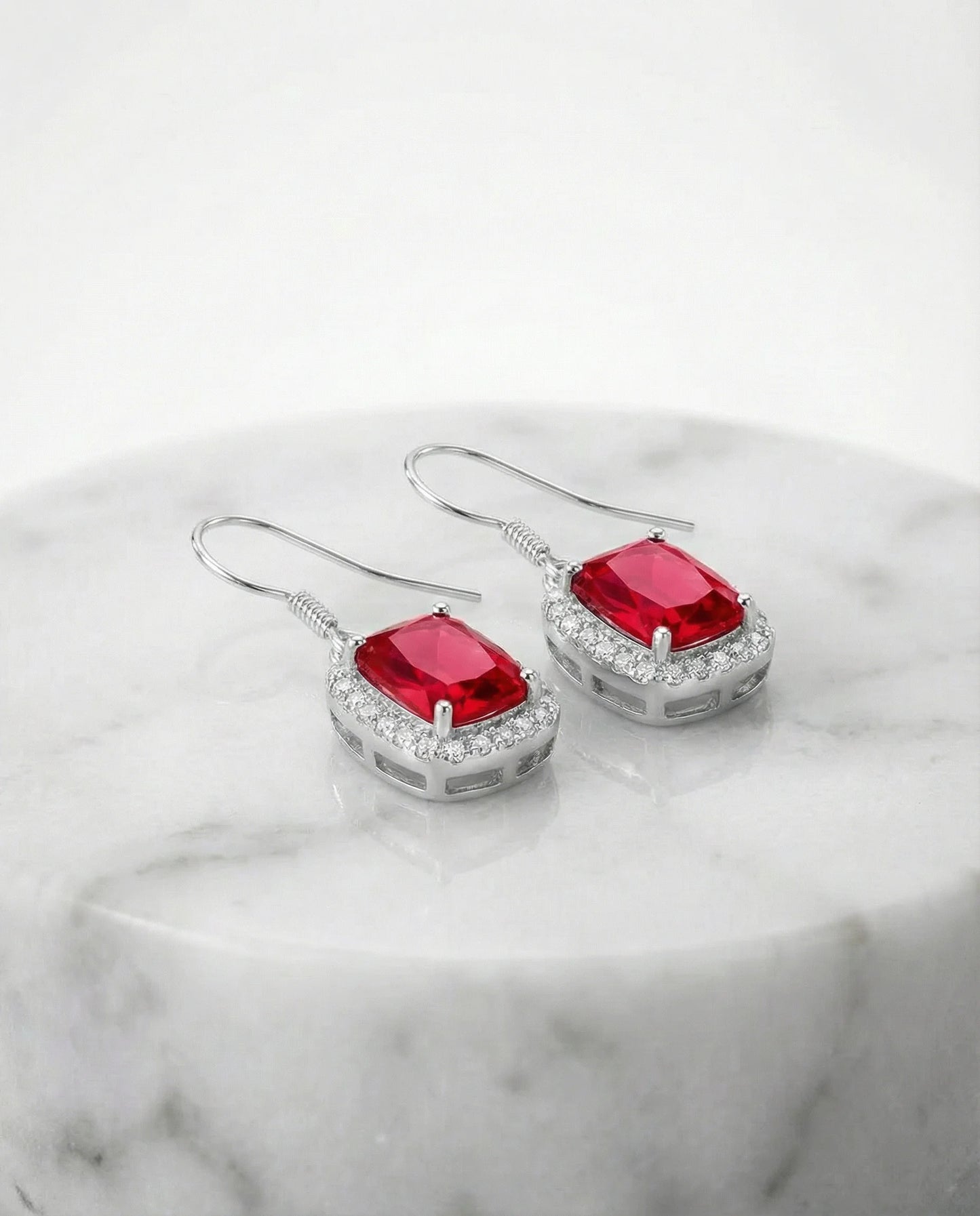 Made Ruby Diamond Earrings