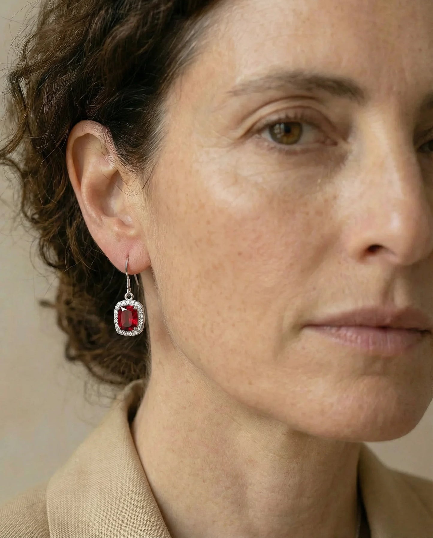 Made Ruby Diamond Earrings