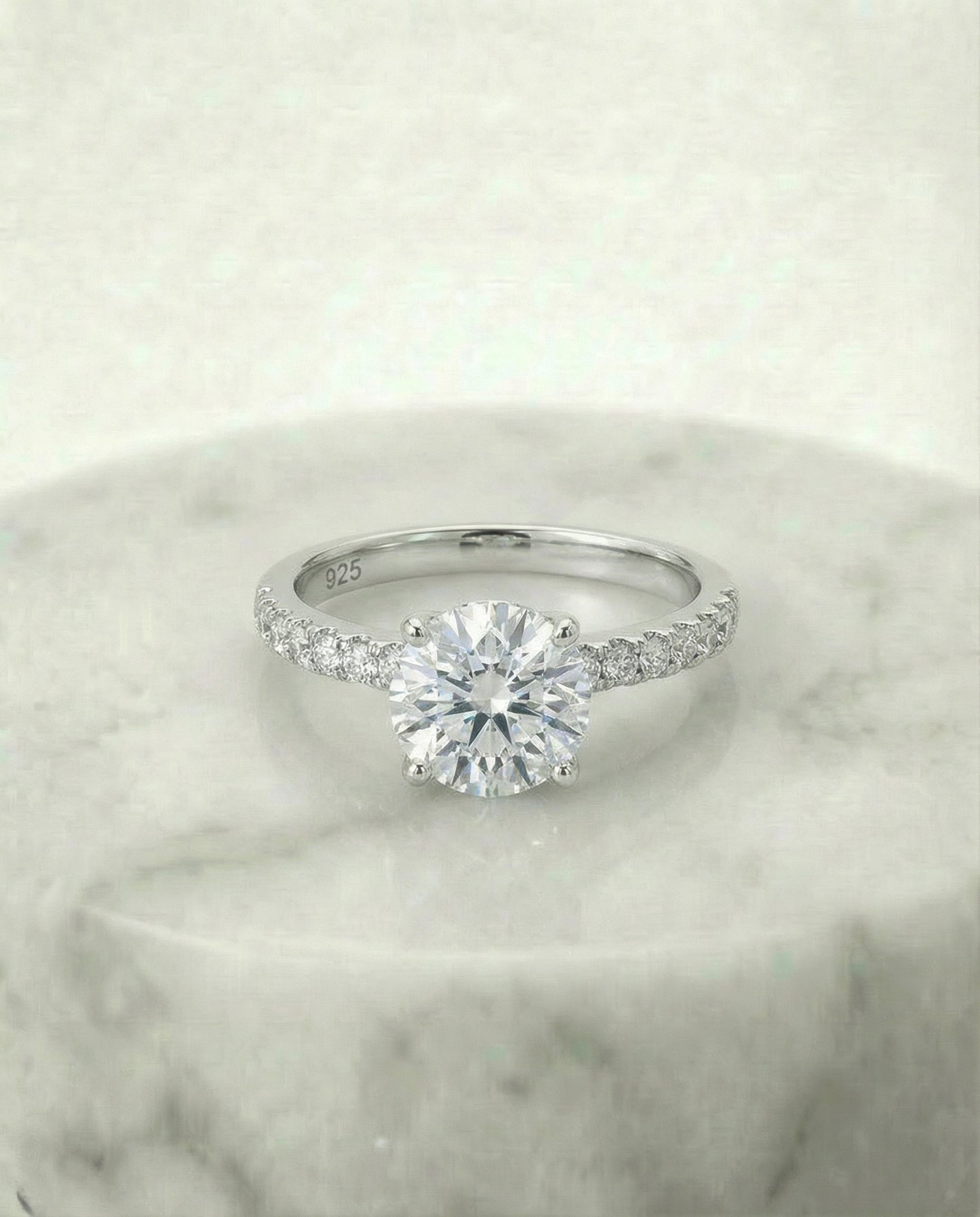 Simulated Diamond large carat ring