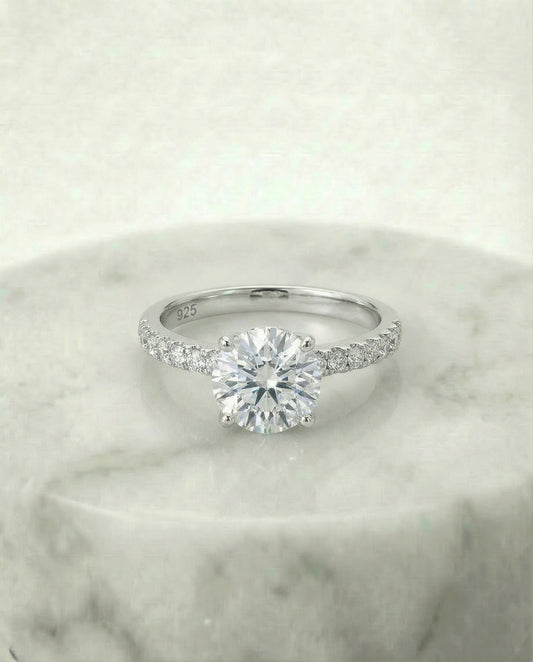 Simulated Diamond large carat ring