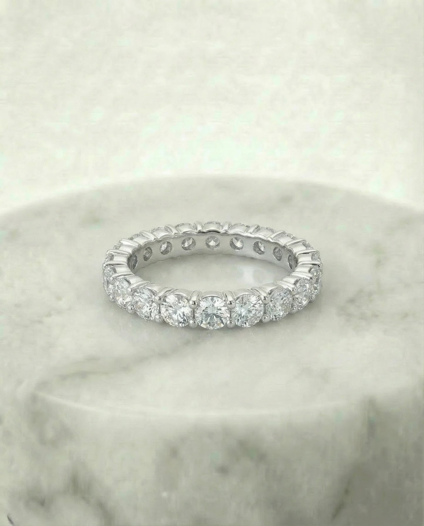 Simulated Diamond Infinity Ring