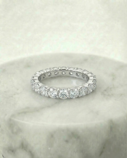 Simulated Diamond Infinity Ring