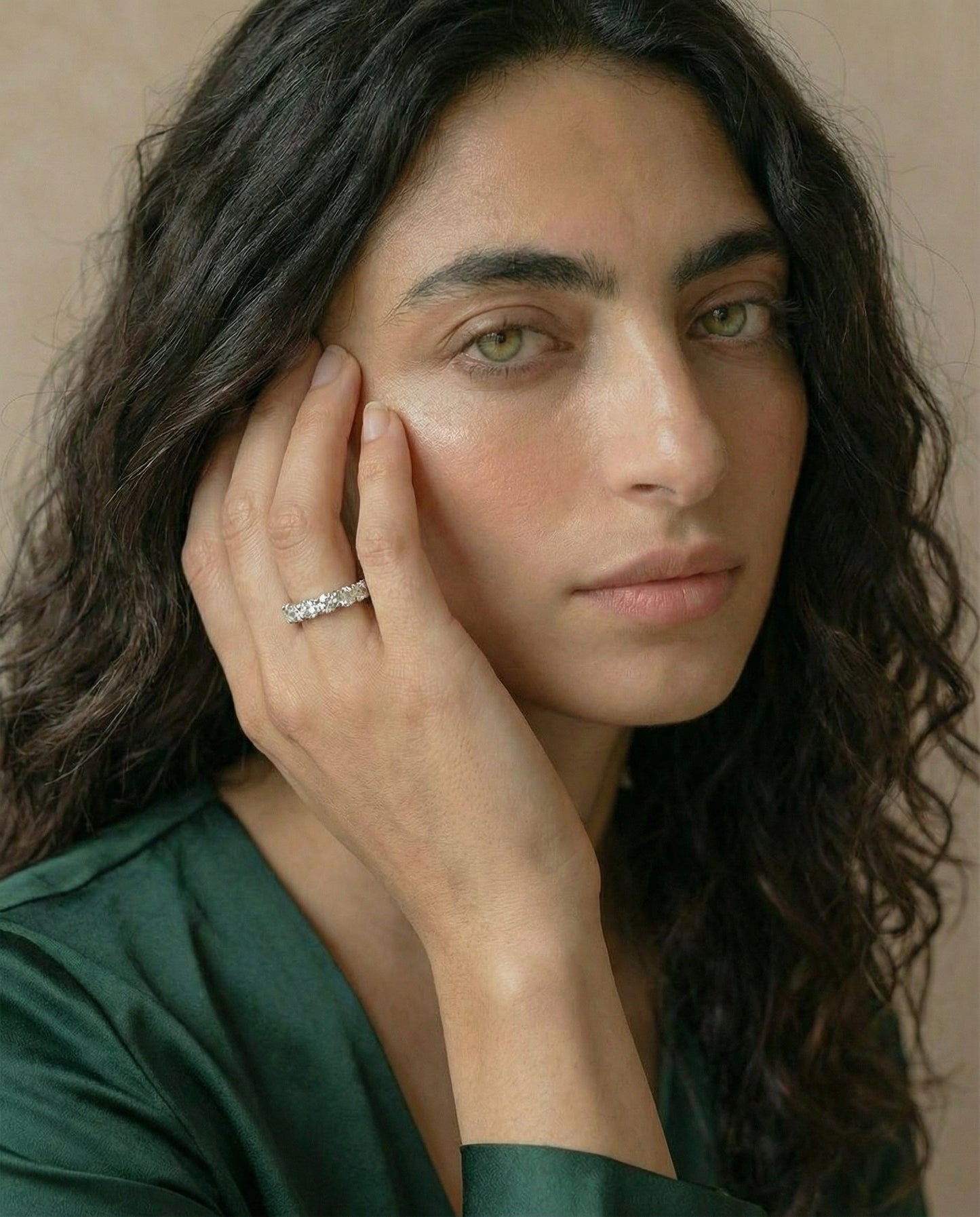 Simulated Diamond Infinity Ring