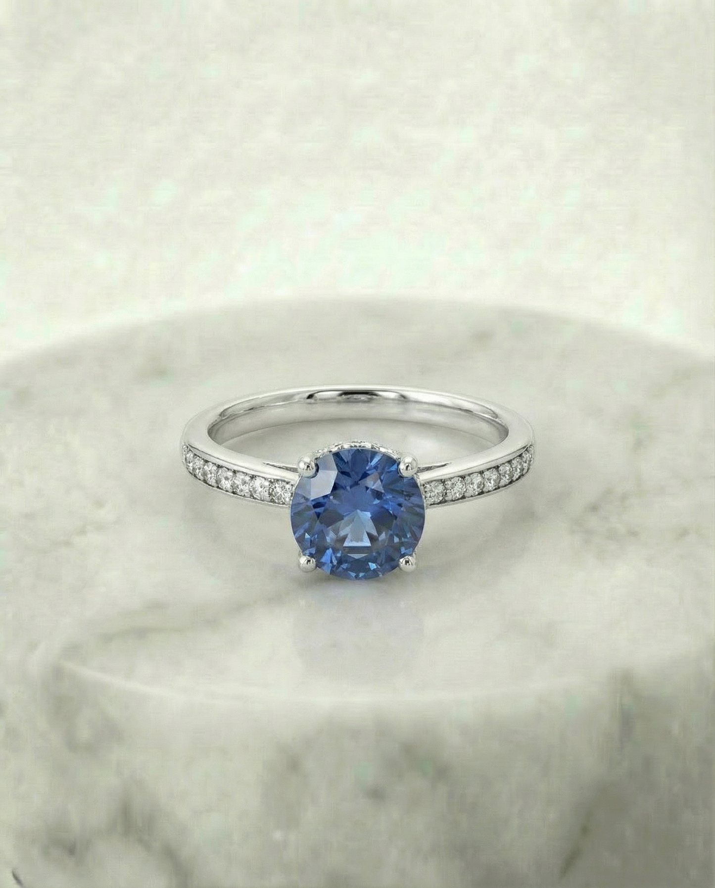 Blue Sapphire solitaire ring