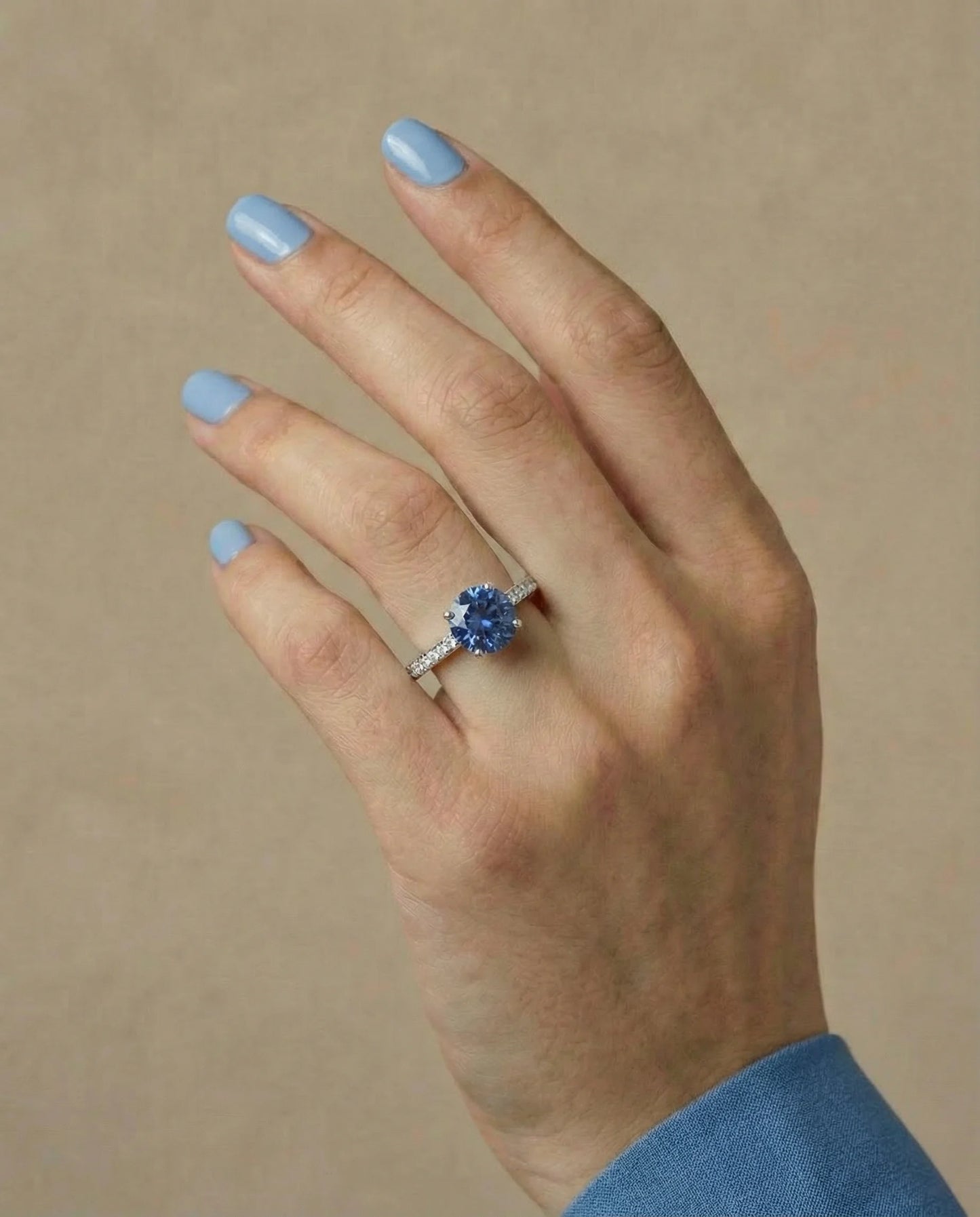 Blue Sapphire solitaire ring