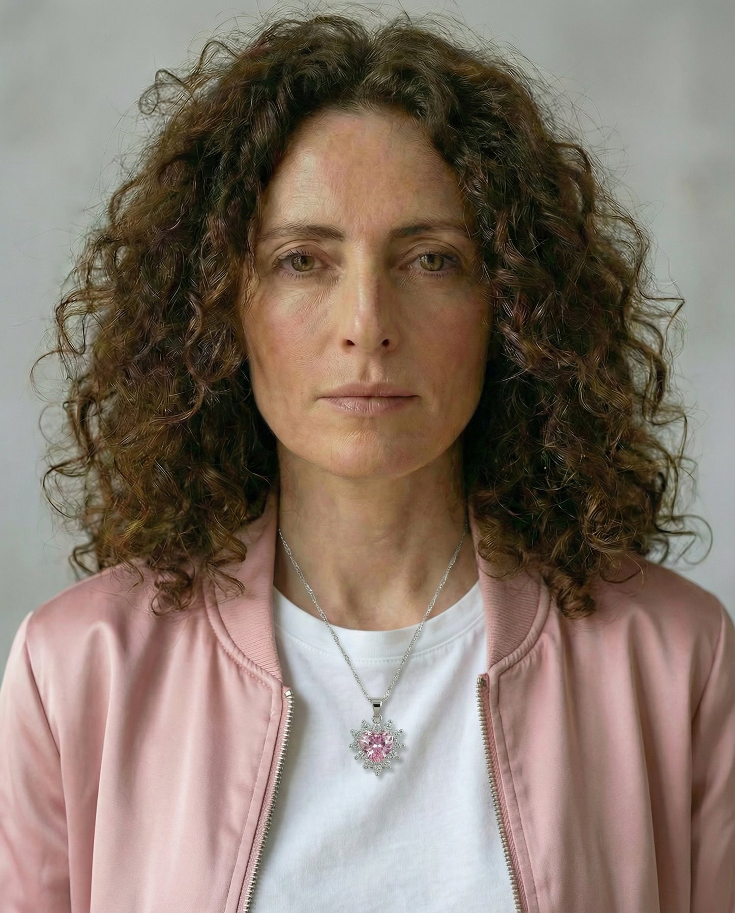 Made Halskette mit rosa Topas und Herz