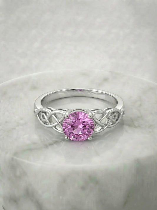 Elegant made Pink Topaz Ring