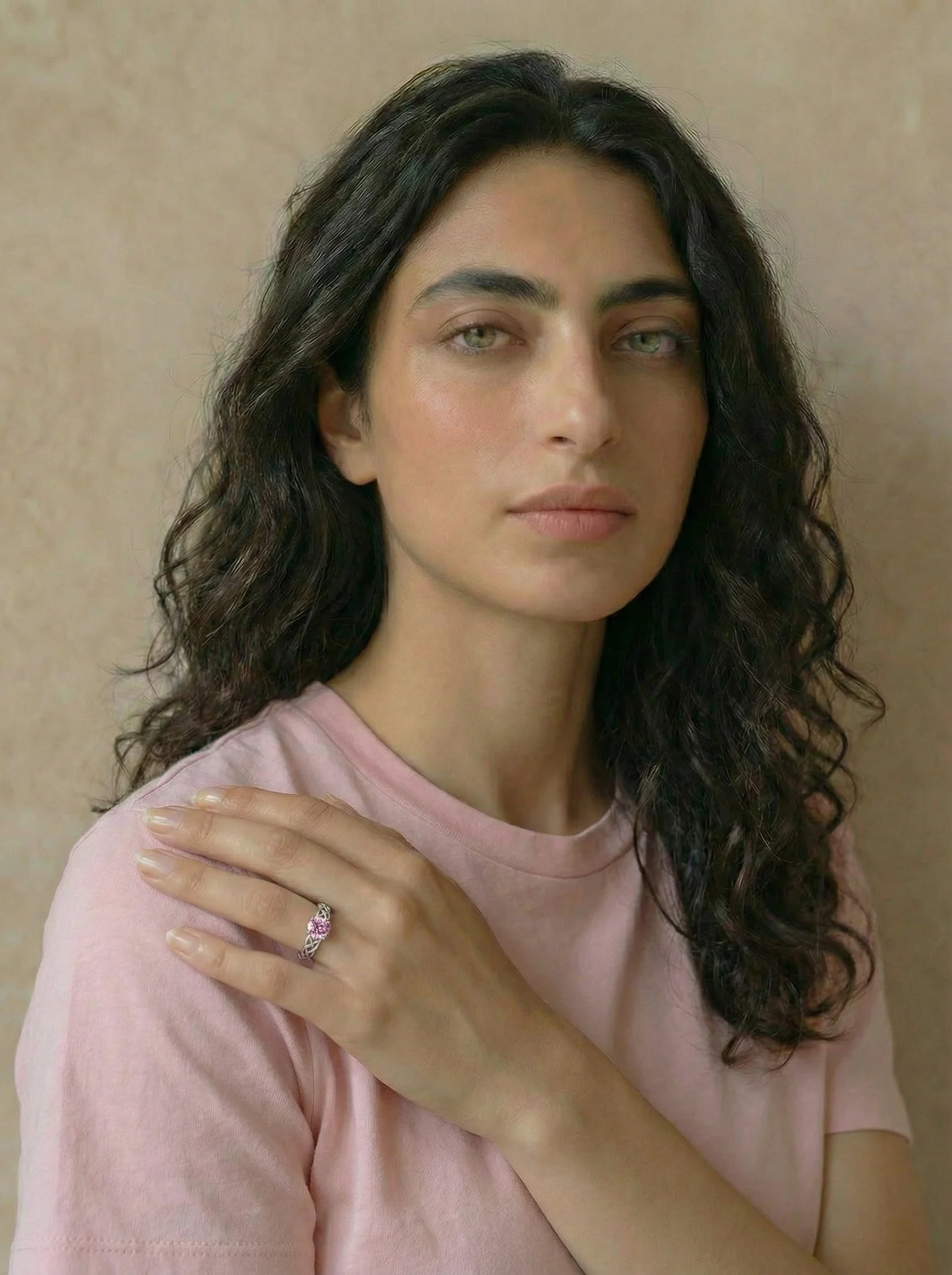 Elegant made Pink Topaz Ring