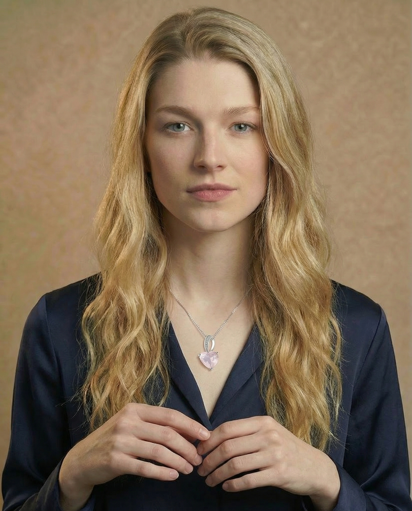 Pink Real Quartz Necklace