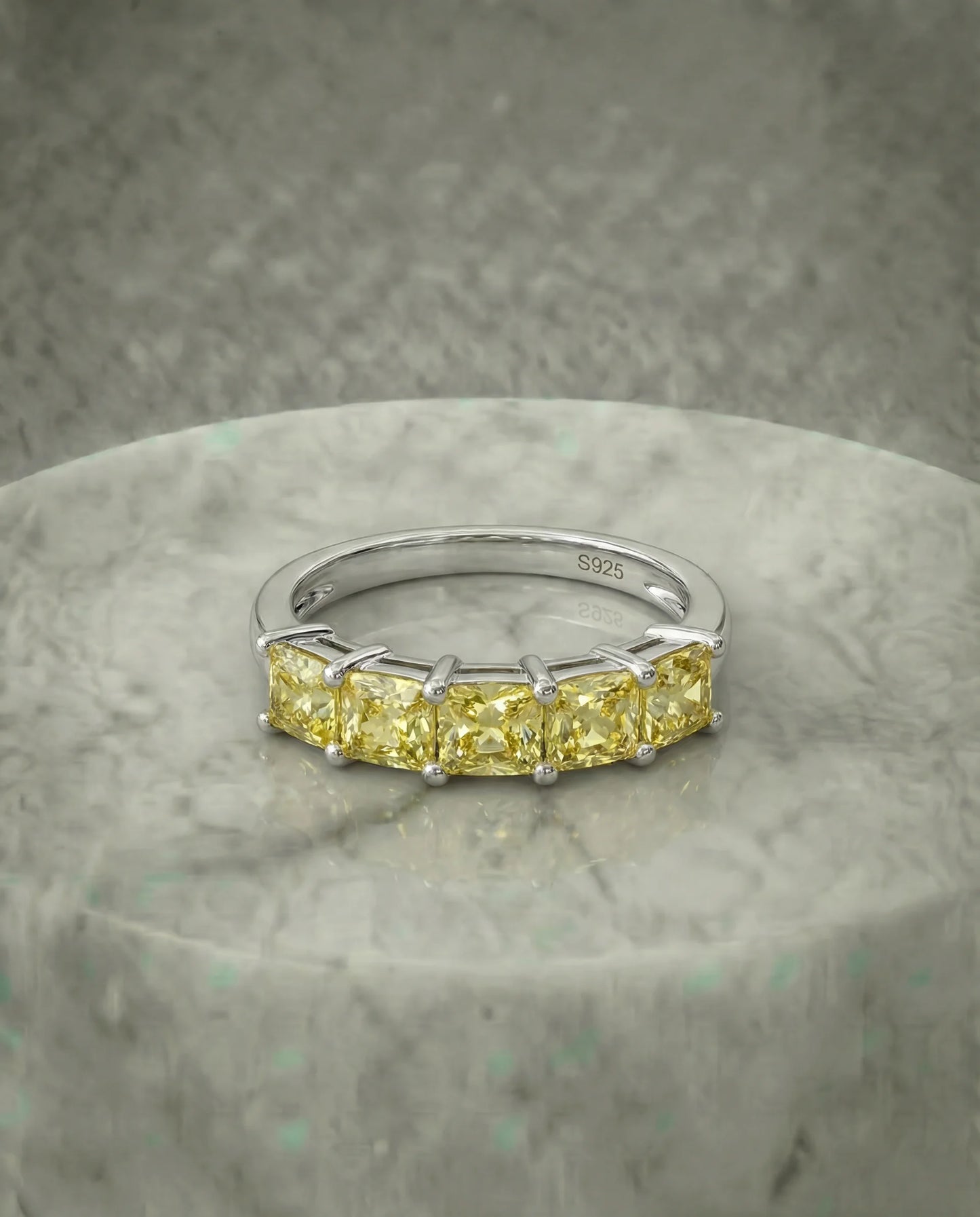 Natural citrine 7 stone Ring