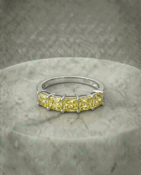 Natural citrine 7 stone Ring