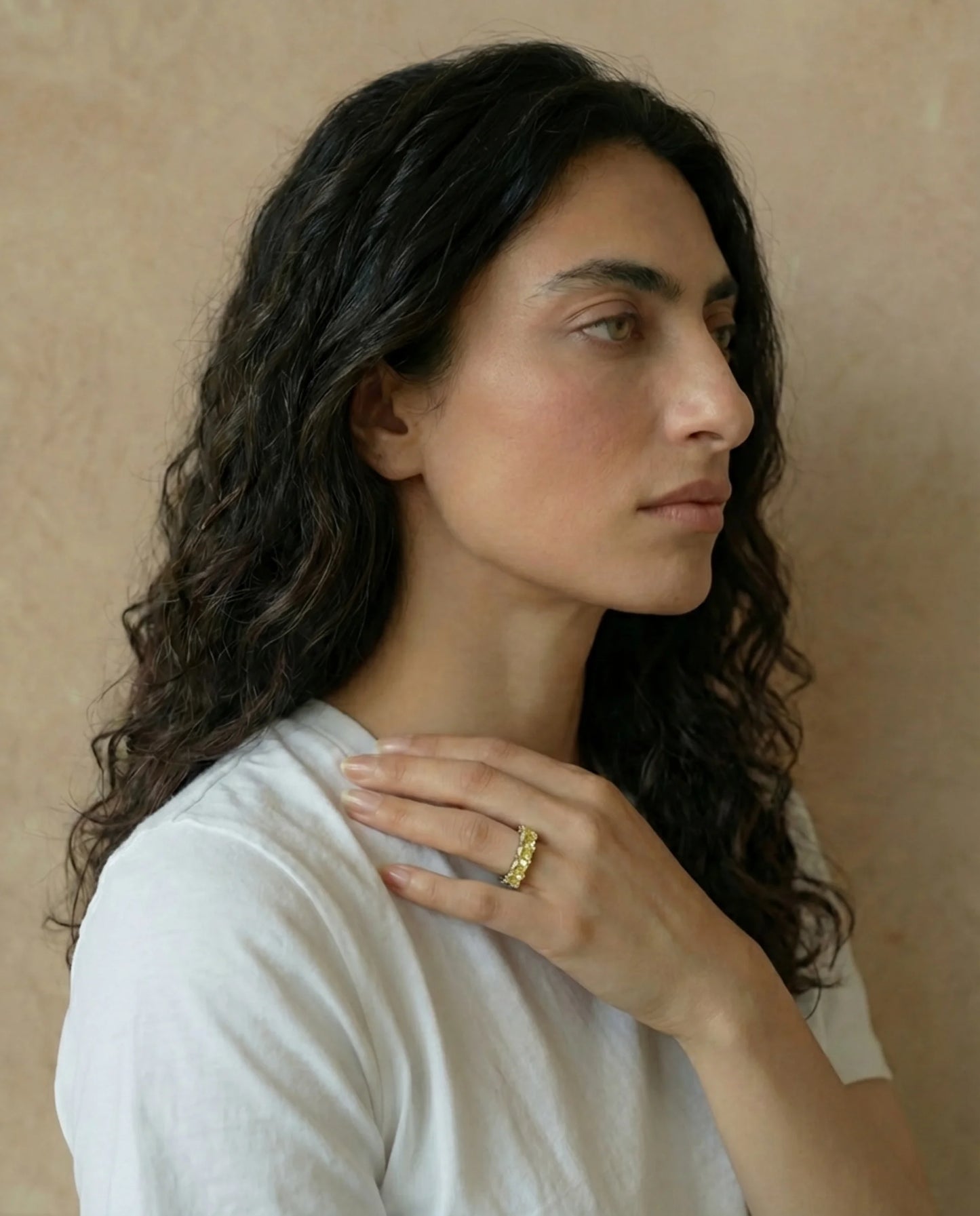 Natural citrine 7 stone Ring