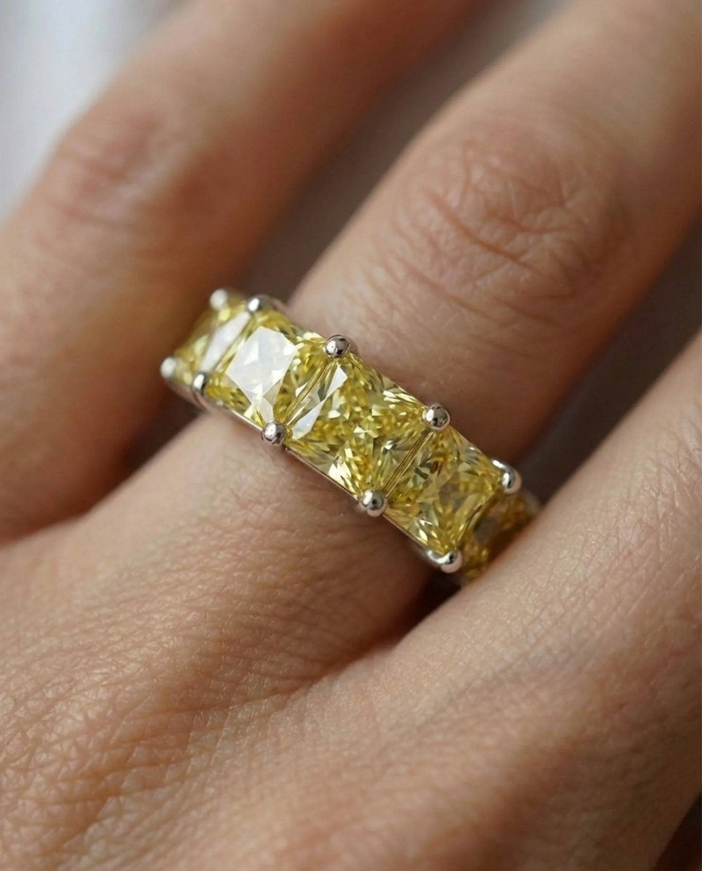 Natural citrine 7 stone Ring